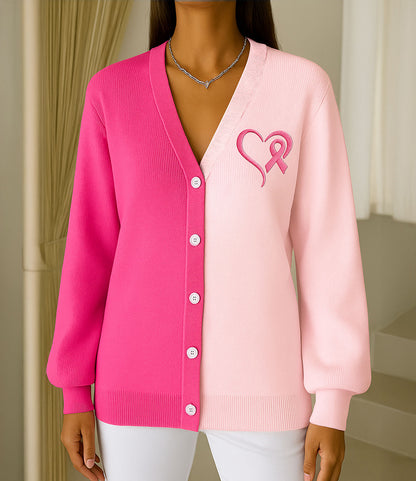 Breast Cancer Knitted Cardigan UKTO5270904