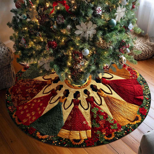 Black Women Christmas Tree Skirt QFND5231001