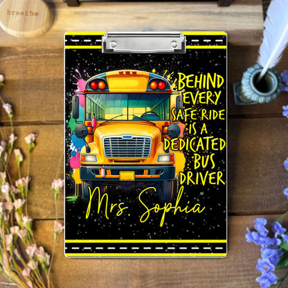 Personalize School Bus Driver Clipboard, Gift for bus drivers UKND6280712