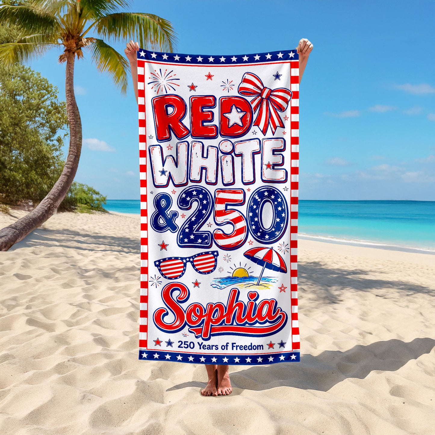 Personalized 250th Beach Towel NPNT6110605
