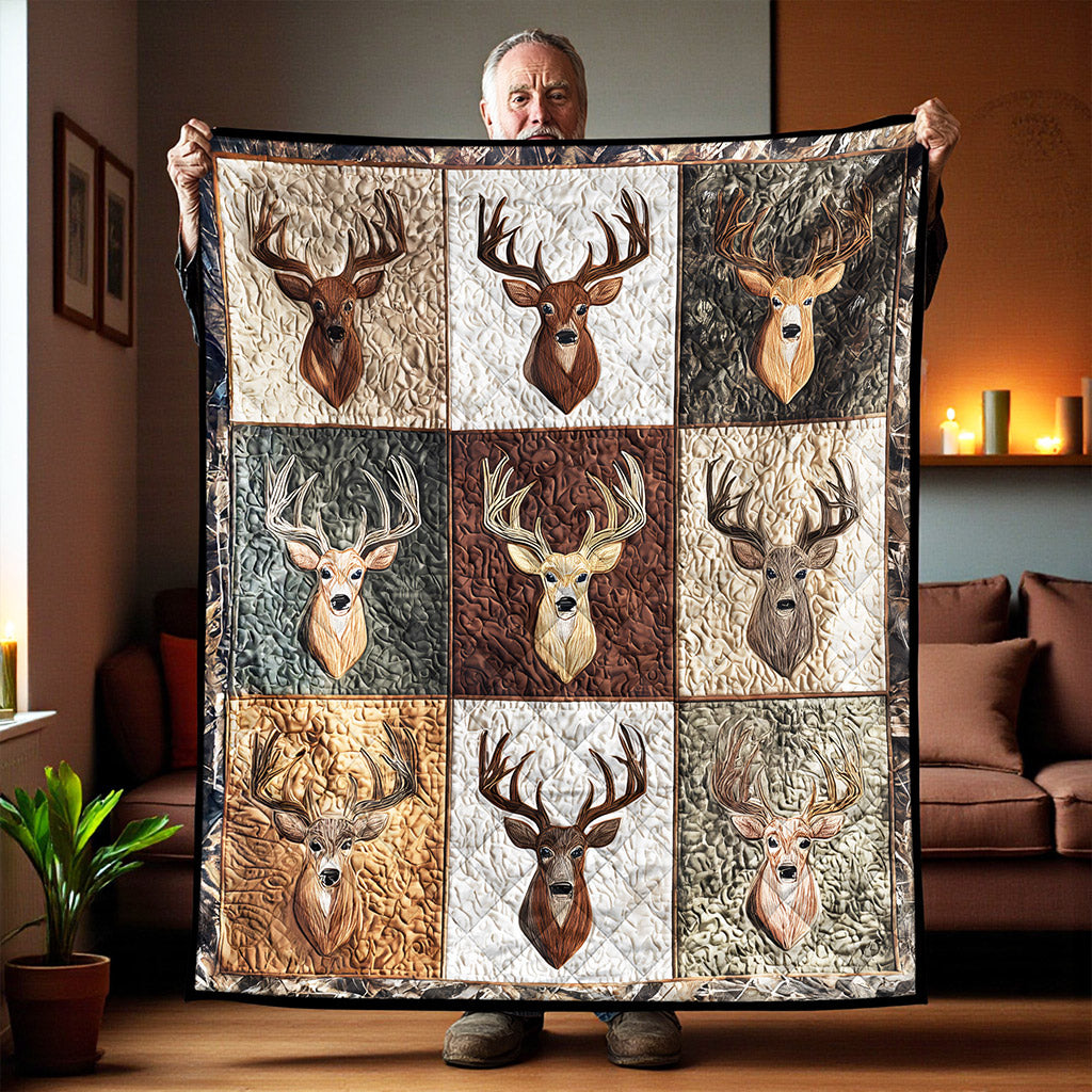 Deer Hunting Quilted Blanket QFNT5281001