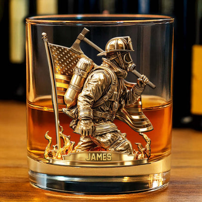 Personalized Firefighter Whiskey Glass QFND5050803