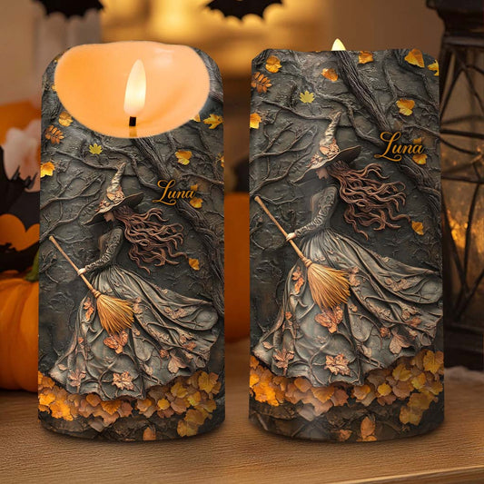 Custom Witch Halloween Led Candle UKTD5220801