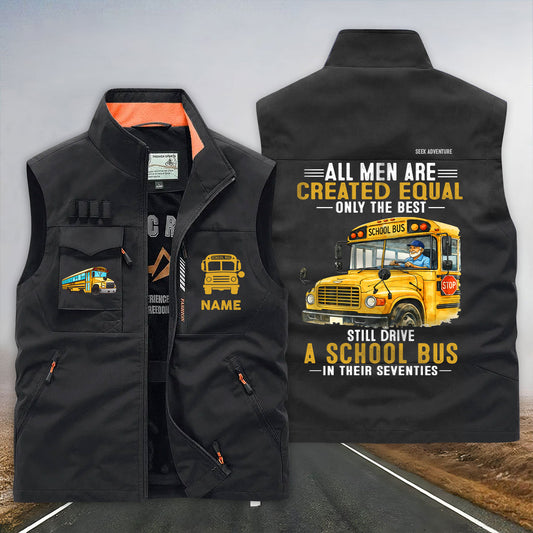 Custom School Bus Driver Multi-Pocket Vest UKND6190303
