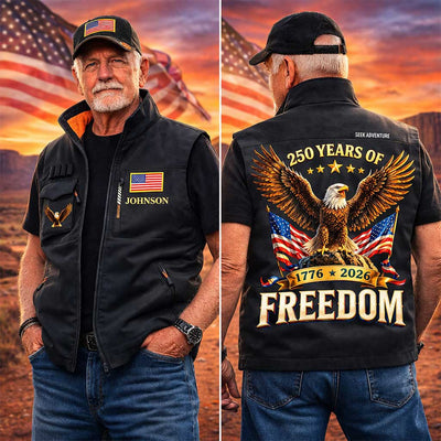 (CHECK SIZE CHART) Personalized United States 250th Anniversary Pocket Vest UKND6170402