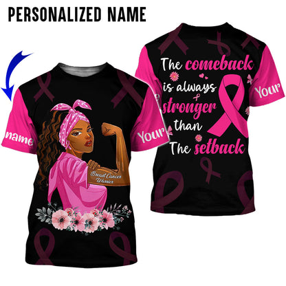 Personalized Name Breast Cancer 3D All Over Printed Clothes UKAA100801