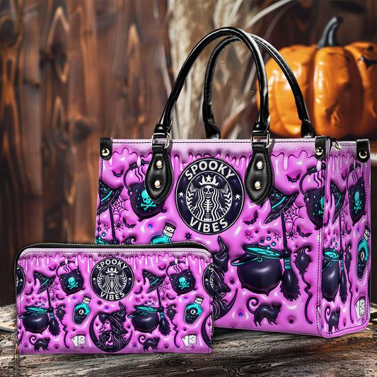 Witch Halloween Leather Handbag UKNT5110901