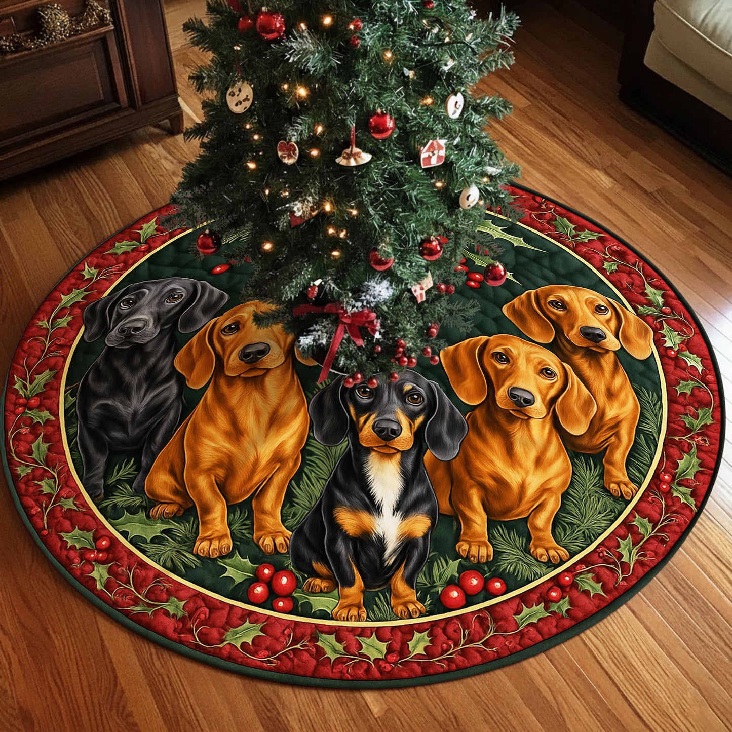 Dachshund Christmas Tree Skirt UKHH5171002