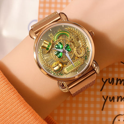 Custom Leaf Patrick Mesh Strap Quartz Watch THNT6130103