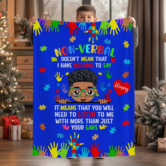 Personalized Blanket For Autism Kids QFHM4081102