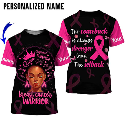 Custom Name Breast Cancer 3D All Over Printed Clothes UKAA3080801