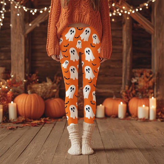 Halloween Ghost And Bat Legging QFND5260805