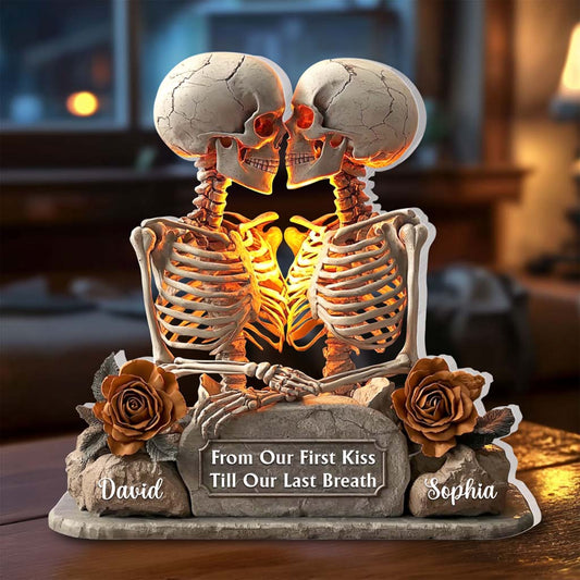 Personalized From Our First Kiss Till Our Last Breath Couples Acrylic Plaque UKHM5141007