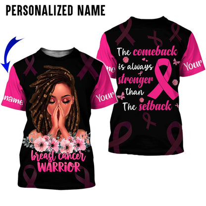 Custom Name Breast Cancer 3D All Over Printed Clothes UKAA3080801