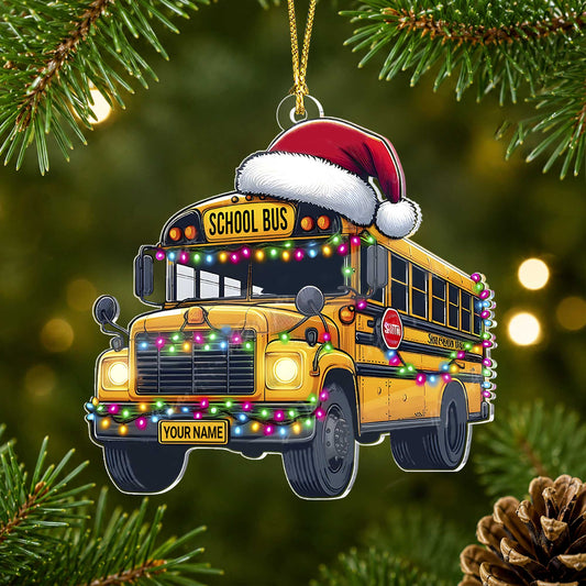 Personalized School Bus Driver Christmas Ornament UKUU4051101