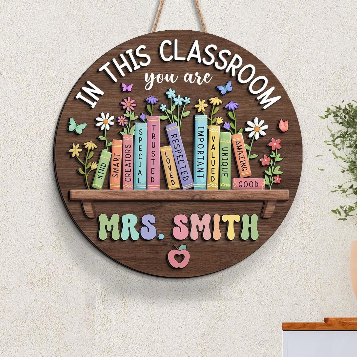 Personalized Teacher Door Sign, Classroom Welcome Door Sign, Back to School Gift, 1st Day of School Decor UKTD6080703