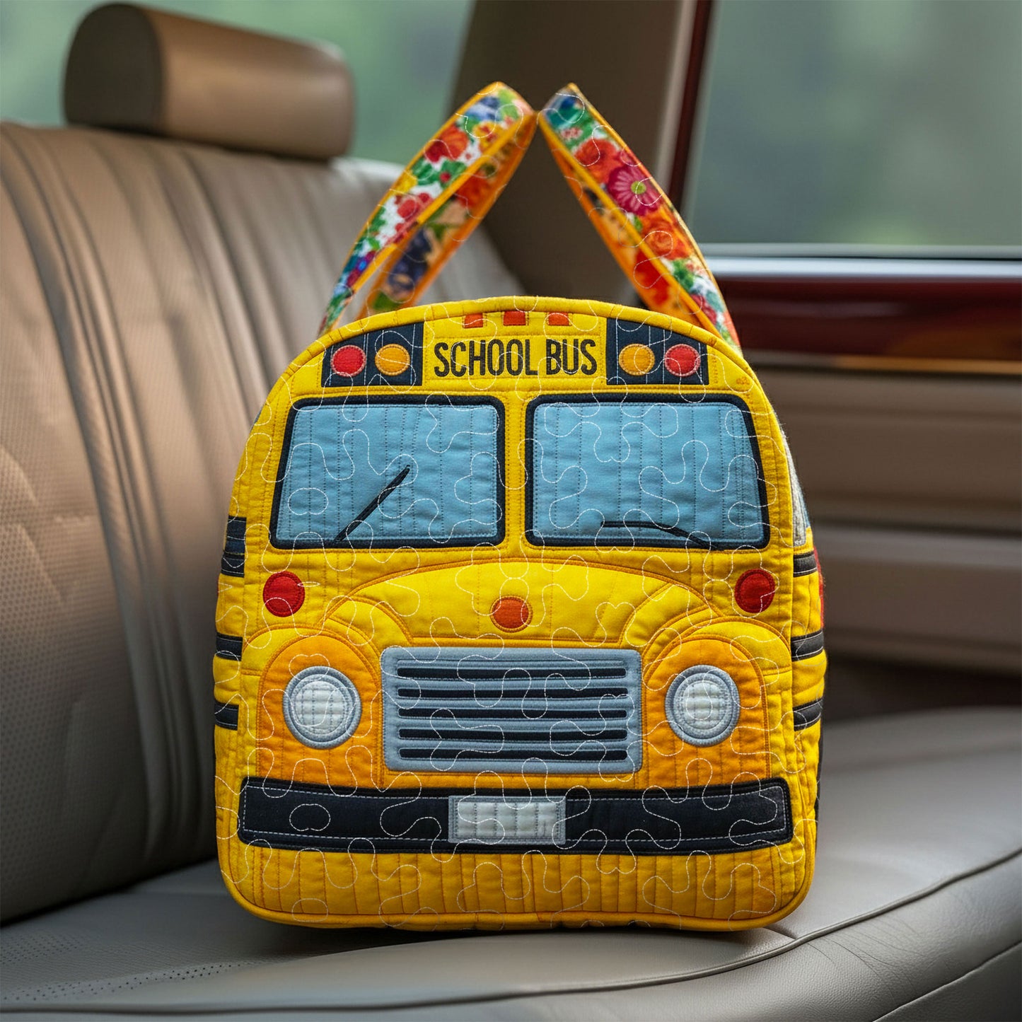 School Bus Quilted Duffle Bag QFTD6230104