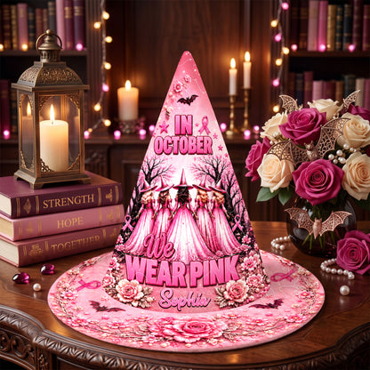 Personalized Breast Cancer Awareness Witch Hat UKND6250801