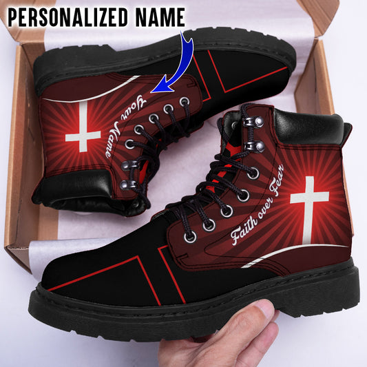Personalized Name Jesus Boots, God Boots, Gift For Him UKYY3150601