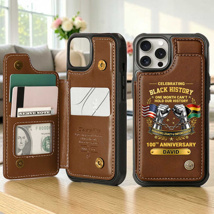 Custom 100th Anniversary Black History Leather Flip Phone Case THUU6060301