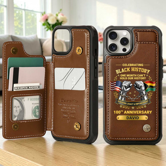 Custom 100th Anniversary Black History Leather Flip Phone Case THUU6060301