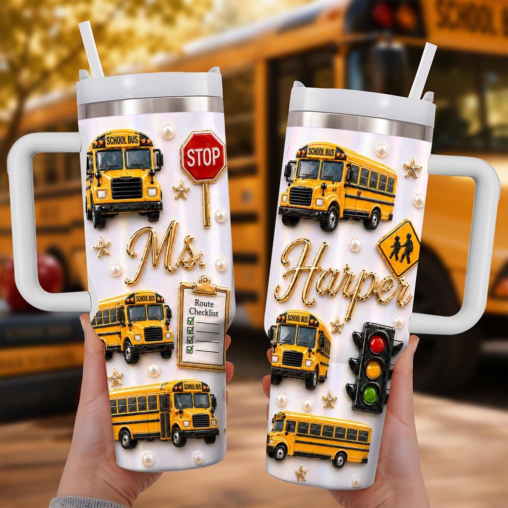 Personalized School Bus Driver 40 Oz Tumbler NPHA6010701