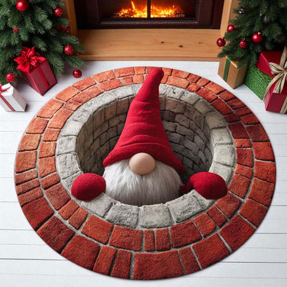 Christmas Gnome 3D Printed Rug UKHM5230901