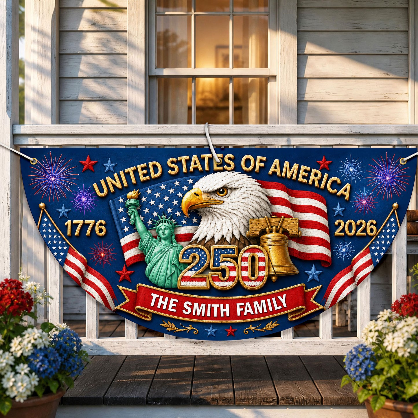 Personalized 250th Semi Circle Banner NPNT6180601