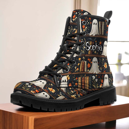 Personalized Beautiful Witchy Leather Boots Halloween QFTD5210802