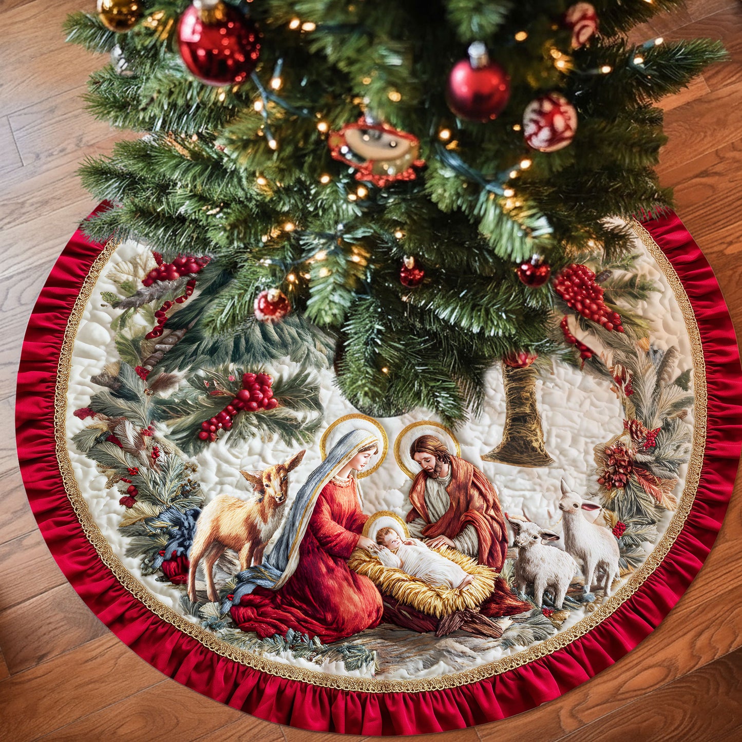 Nativity Christmas Tree Skirt QFHH5281004