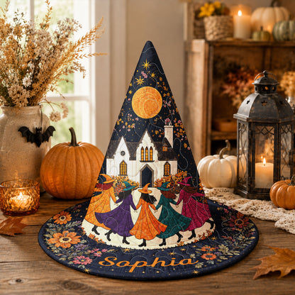 Personalized Witch Halloween Quilted Witch Hat UKND6070814