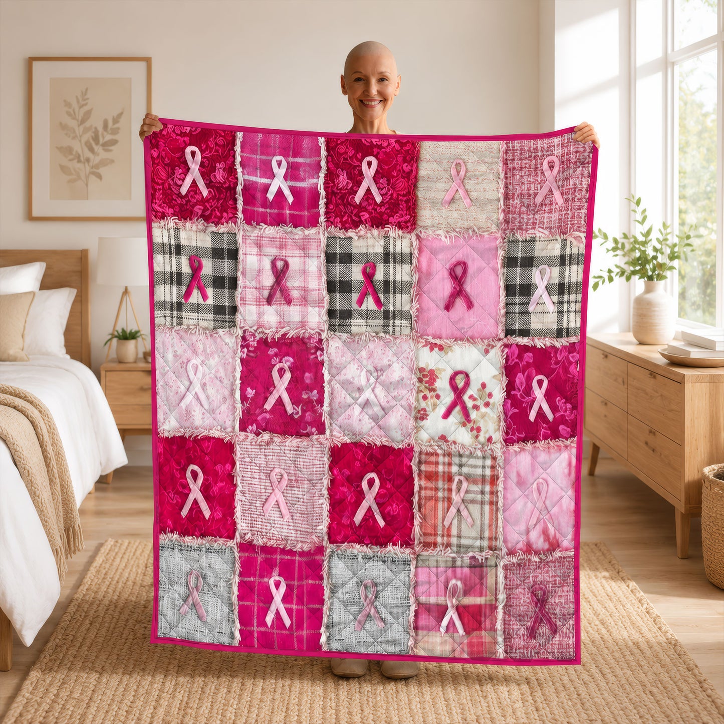 Breast Cancer Quilt Blanket NPNT6060802