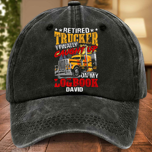 Custom Trucker Distressed Washed Cotton Printed Hat UKPY6250601