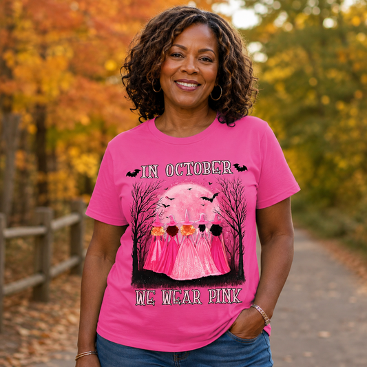 In October We Wear Pink Shirt, Breast Cancer Awareness Sweatshirt QFHM5040901