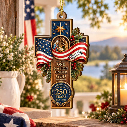 Custom Nativity Christmas Wood Ornament UKUU6160904