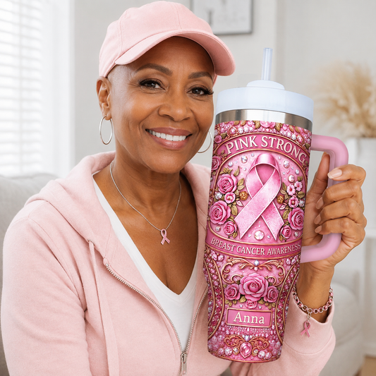 Personalized Breast Cancer Awareness 40 Oz Tumbler UKNT6020403