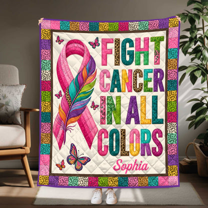 Custom Breast Cancer Quilt Blanket THND6290502