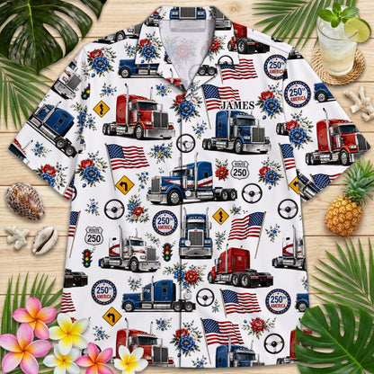 Personalized Trucker 250th Hawaiian Shirt NPND6260602