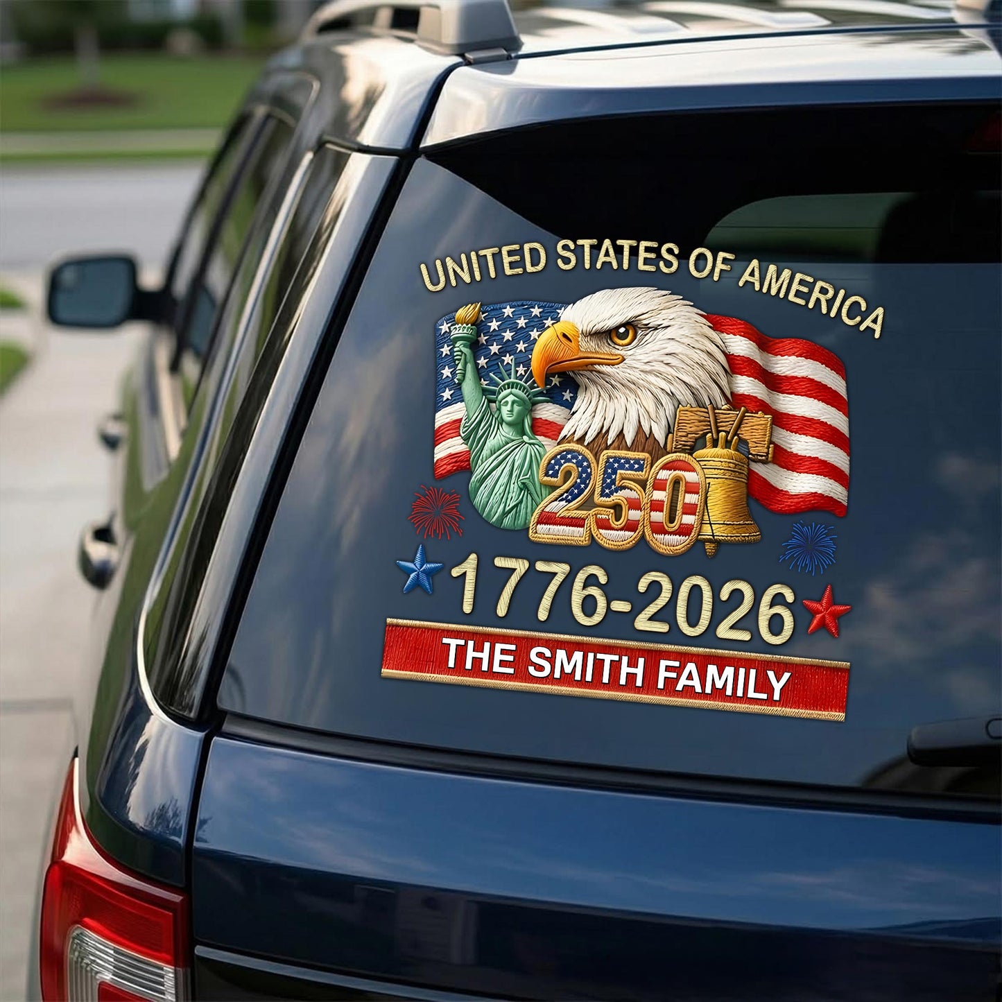 Custom 250th Car Sticker THHA6240401