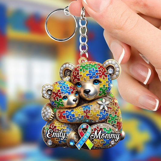 Personalized Autism Awareness Acrylic Car Ornament, Keychain QFTD5250302