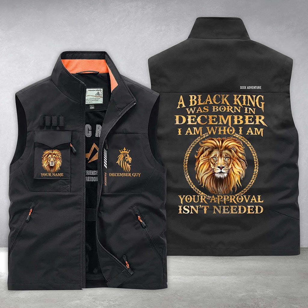 (CHECK SIZE CHART) Personalized  December Guy Multi-Pocket Vest UKHA6240306