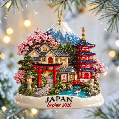 Custom Japan 3D Acrylic Ornament UKND6150909