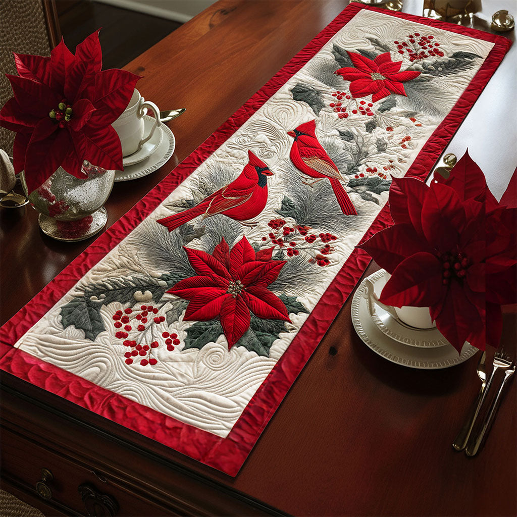 Red Cardinal Christmas Quilted Table Runner QFTO5101003