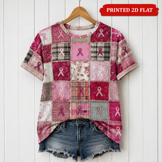 Breast Cancer Patchwork Shirt NPNT5130902
