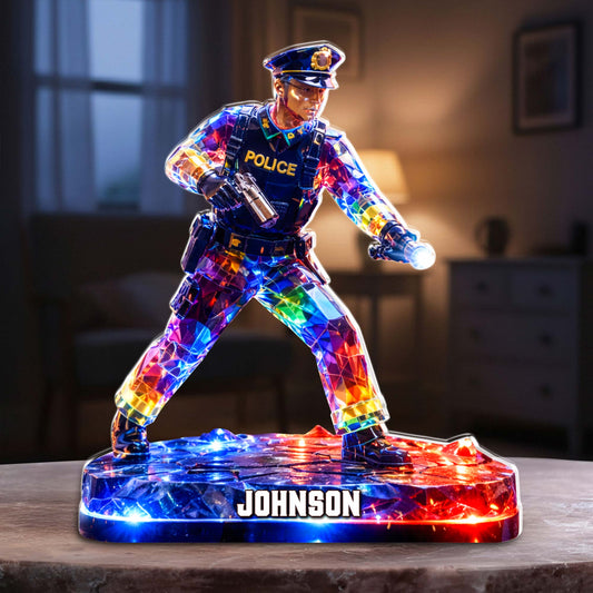 Personalized Police Officer Acrylic Block UKHA6110302