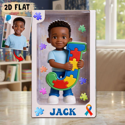Custom Autism Figure Box Acrylic Block THHH6250301