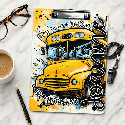 Personalize School Bus Driver Clipboard, Gift for bus drivers UKND6280710