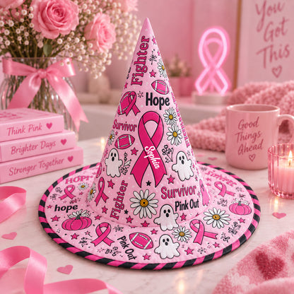Personalized Breast Cancer Witch Hat UKND6040912
