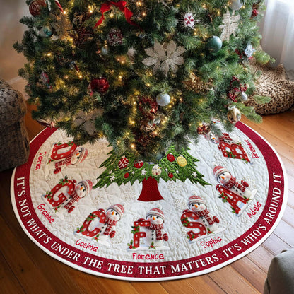 Personalized It's Not What's Under The Tree That Matters Christmas Tree Skirt QFPY5091001