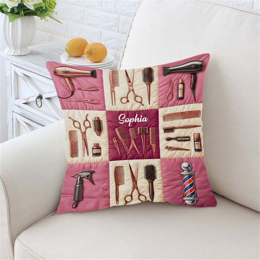 Custom Hair Stylist Linen Pillow THTD6200103
